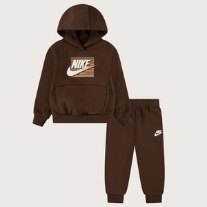 🤎🟤Nike Kids Chocolate Brown Hoodie and Jogger Set🟤🤎